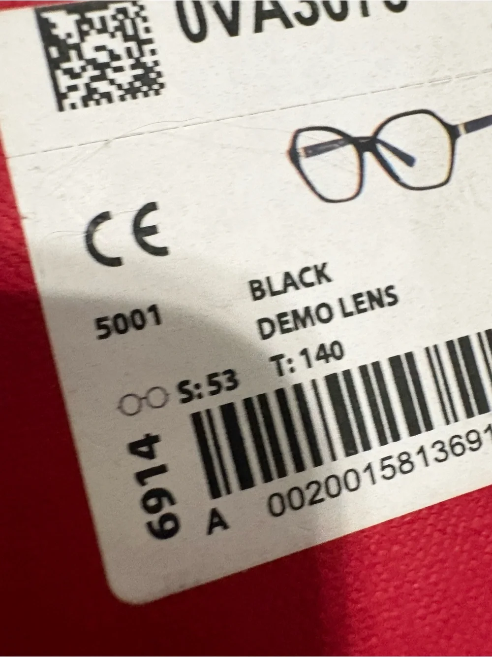 Valentino Black Oversized Geometric Women's Glasses